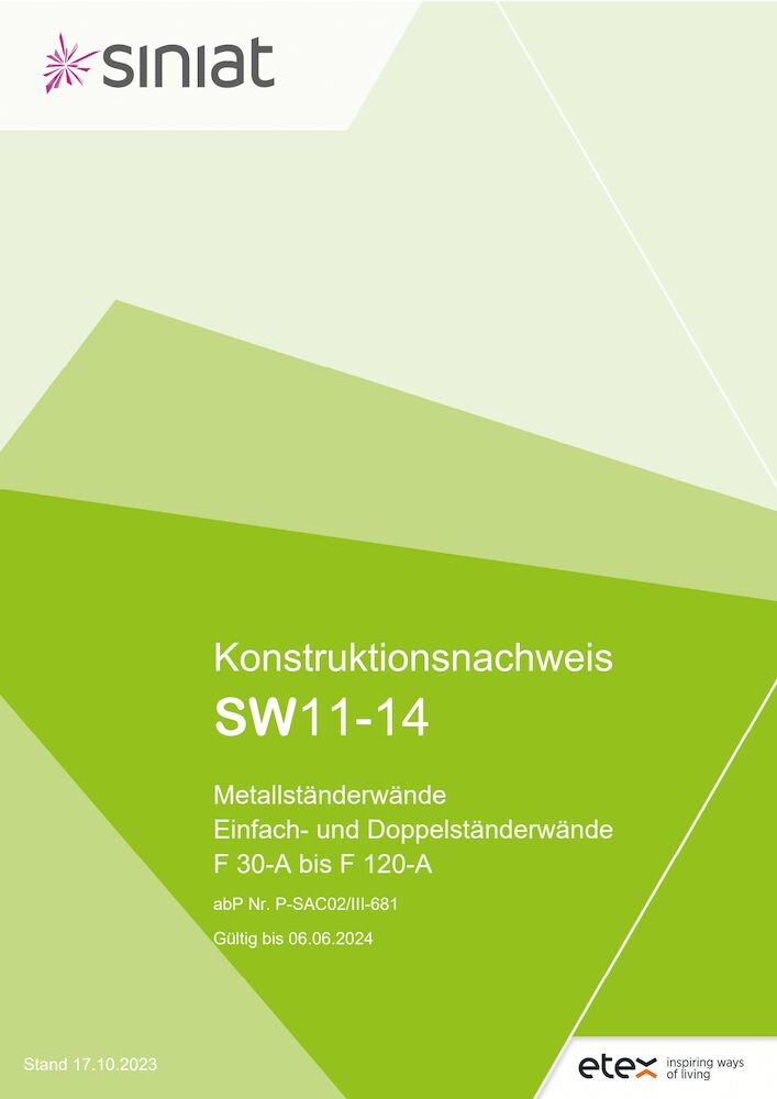 SW11-14 | Einfach- und Doppel­ständer­wände | F 30-A bis F 120-A