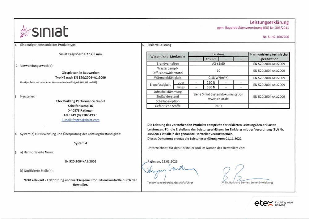 Easyboard imprägniert | Typ H2