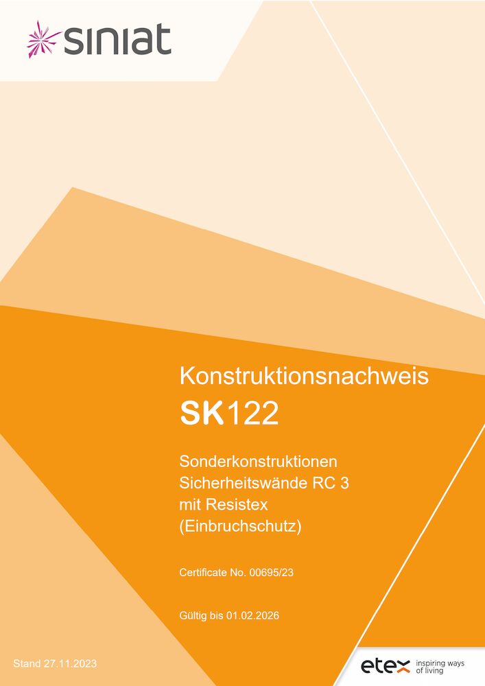 SK122 | Sicherheitswände RC 3 mit Resistex (Einburchschutz)