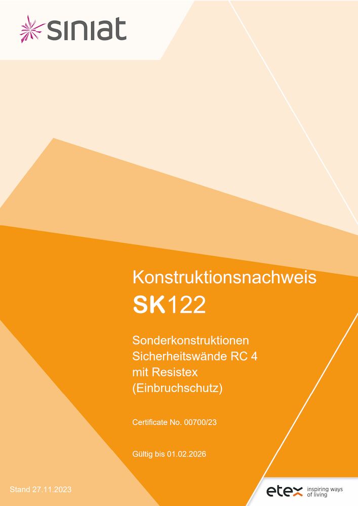 SK122 | Sicherheitswände RC 4 mit Resistex (Einbruchschutz)