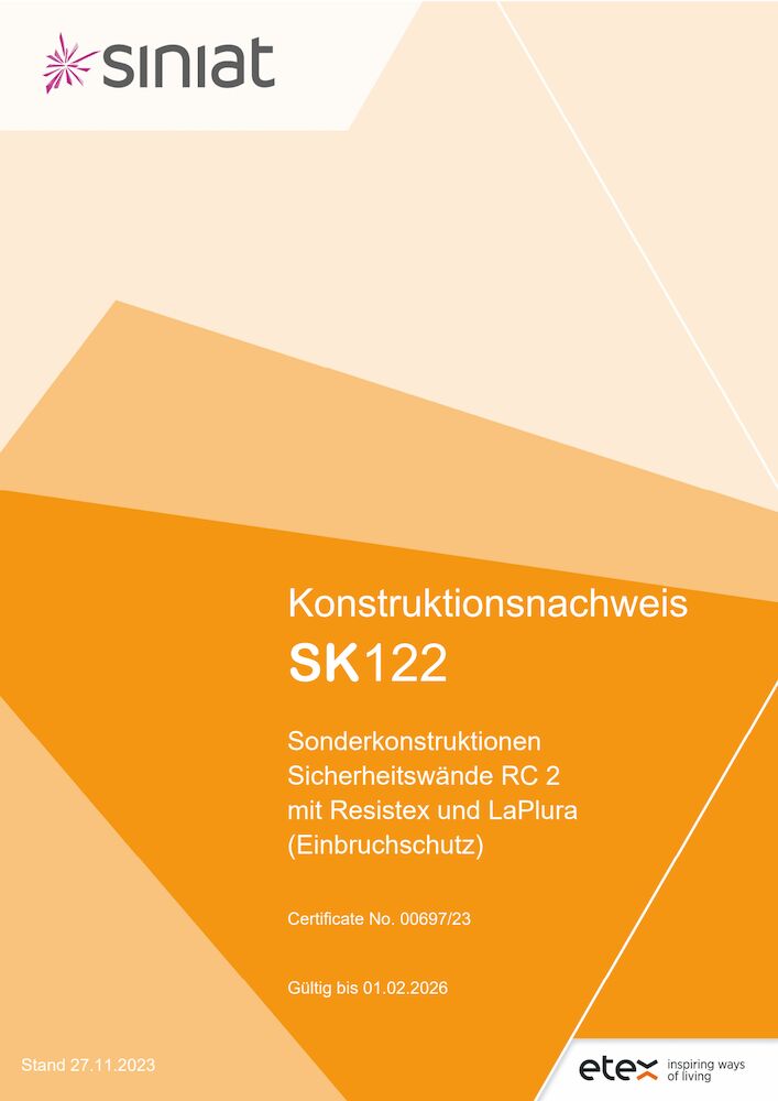 SK122 | Sicherheitswände RC 2 mit Resistex und LaPlura (Einbruchschutz)